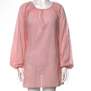 Marysia Pink Eyelet Dress Swim Coverup size small